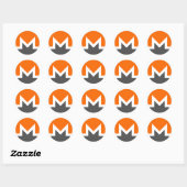 Monero XMR Cryptocurrency Round Small Stickers ラウンドシール (シート)