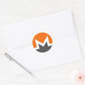 Monero XMR Cryptocurrency Round Small Stickers ラウンドシール (封筒)