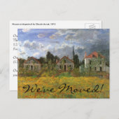 MonetによるArgenteuilの住宅,住所の変更 案内ポストカード (正面/裏面)
