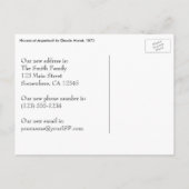 MonetによるArgenteuilの住宅,住所の変更 案内ポストカード (裏面)