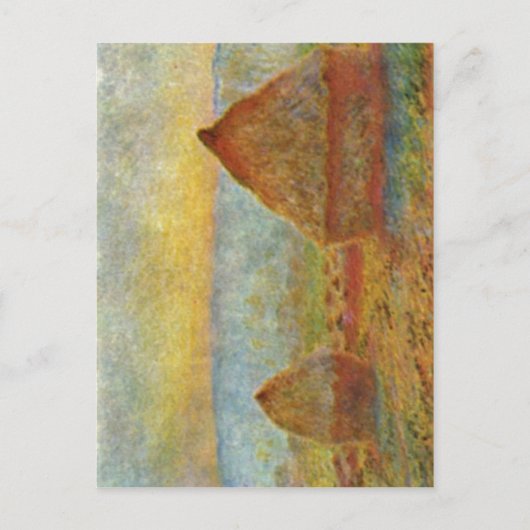 MonetのクロウドHeuhaufenの1884年の技術か。l auf Lein ポストカード (正面)