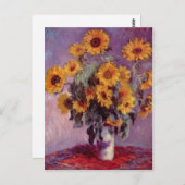 MonetのクロウドStilleben mit Sonnenblumenの1881年の技術 ポストカード (正面/裏面)