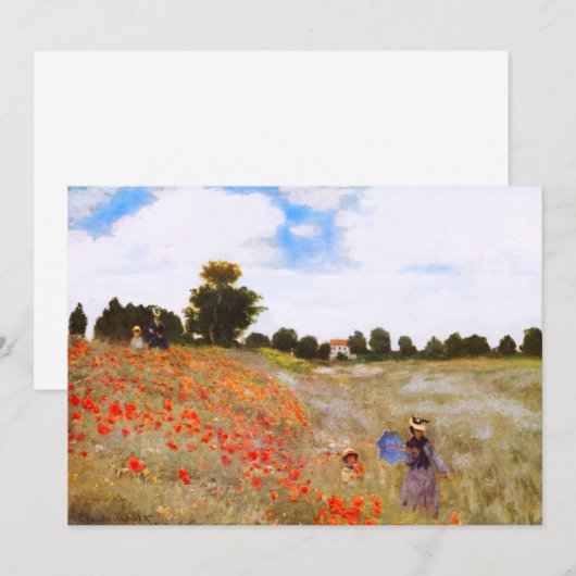 Monetのケシの招待状 招待状 (正面/裏面)