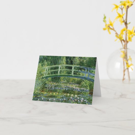 MONETのスイレンの池1897のメッセージカード カード (黄色い花)