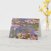 MONETのスイレン1916年のbriteの色相の挨拶状 カード (黄色い花)