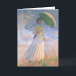 Monetのバースデー・カード カード<br><div class="desc">芸術家: 女性クロード・モネ1840-1926年"傘を持つ"。 本当のマスターからの美しい絵画! それらは公有地に私達皆のためにここに楽しむべき感謝してあり、!</div>