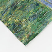 Monetのファインアートによる水ユリの池 フリースブランケット (角)