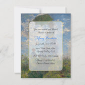 Monetのファインアートのブライダルシャワー 招待状 (正面)