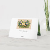 Monetのヴィンテージの芸術愛失敗花の花びら シーズンカード (裏面)