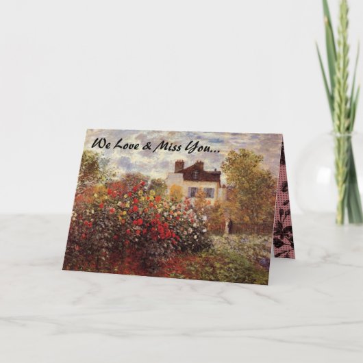 Monetのヴィンテージの芸術愛失敗花の花びら シーズンカード (正面)