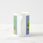 Monetの庭の池の水彩画のボート ボーンチャイナマグカップ (裏面)
