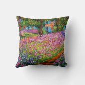 Monetの庭の装飾用クッションのヴィンテージのアイリス クッション (裏面)