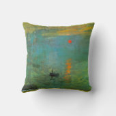 Monetの日の出の絵画の枕 クッション (裏面)