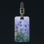 Monetの薄紫のアイリス荷物のラベル ラゲッジタグ<br><div class="desc">Monetの薄紫のアイリス荷物のラベル。 1917年からのキャンバスの油絵。 Monetは彼のキャリア中のアイリスを絵を描きました、これは彼の最終的なアイリス絵画の1つおよび彼のほとんどのたたりの確かに1です。 仕事は重く印象主義であり、暗い紫色のアイリスはほとんど深緑色の群葉の上の水で浮かぶようです上の空は静かに青および紫色です。 クロード・モネ、印象主義、アイリス絵画およびフランスのな芸術のファンのための美しいギフト。</div>