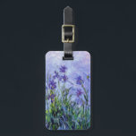 Monetの薄紫のアイリス荷物のラベル ラゲッジタグ<br><div class="desc">Monetの薄紫のアイリス荷物のラベル。 1917年からのキャンバスの油絵。 Monetは彼のキャリア中のアイリスを絵を描きました、これは彼の最終的なアイリス絵画の1つおよび彼のほとんどのたたりの確かに1です。 仕事は重く印象主義であり、暗い紫色のアイリスはほとんど深緑色の群葉の上の水で浮かぶようです上の空は静かに青および紫色です。 クロード・モネ、印象主義、アイリス絵画およびフランスのな芸術のファンのための美しいギフト。</div>
