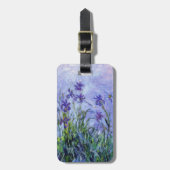 Monetの薄紫のアイリス荷物のラベル ラゲッジタグ (正面縦)
