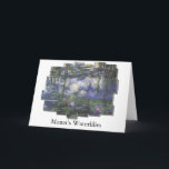 Monetの《植物》スイレンの網のデザインの挨拶状 カード<br><div class="desc">Monetのクラシックな油絵-この美しい網の挨拶状のデザインに変形する《植物》スイレン。</div>