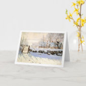 Monetカササギの挨拶状 カード (黄色い花)