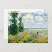 Monetポストカードによるアルゼンテイユの近くのポピー畑 ポストカード (正面/裏面)