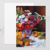 Monet花と果実は日付カードを保存 セーブザデート (正面/裏面)