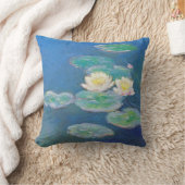 Monet著効果を均等にしているスイレン クッション (ブランケット)