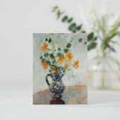 Monet著青いつぼのキンレンカ ポストカード (スタンド正面)