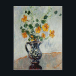 Monet著青いつぼのキンレンカ ポストカード<br><div class="desc">印象派の絵画"クロード・モネ著1879年からの青いつぼのキンレンカ"。</div>