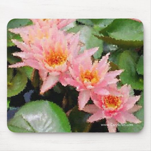 "Monet"のスイレンの集りのマウスパッド マウスパッド (正面)