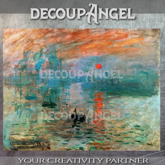 Monet – インプレッション、日の出のデコページ 薄葉紙