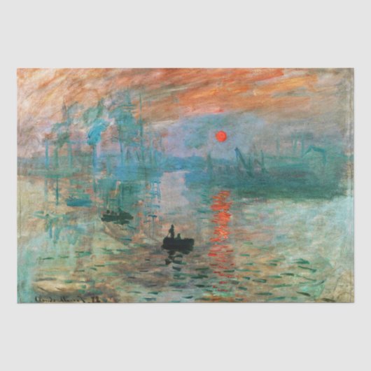 Monet – インプレッション、日の出のデコページ 薄葉紙 (正面)