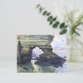 Monet – ポートの量のエレット、美絵画しい ポストカード (スタンド正面)