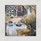 Monet - ランチョン、装飾パネル - QRコード スクエア名刺 (正面)
