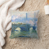 Monet – ロンドンのウォータールー橋 クッション (ブランケット)