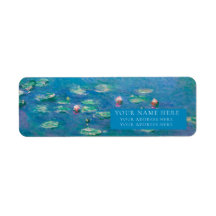 MONET "《植物》スイレン"ファインアート差出人住所ラベル