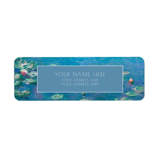 MONET "《植物》スイレン"差出人住所ラベル ラベル (正面)