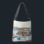 Monet – 灰色の日にアルゼンテイユで橋 クロスボディバッグ<br><div class="desc">Claude Monetの有名な灰色の日にアルゼンテウイルで絵画の橋</div>