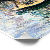 Monet – 灰色の日にアルゼンテイユで橋 ポスター (コーナー)