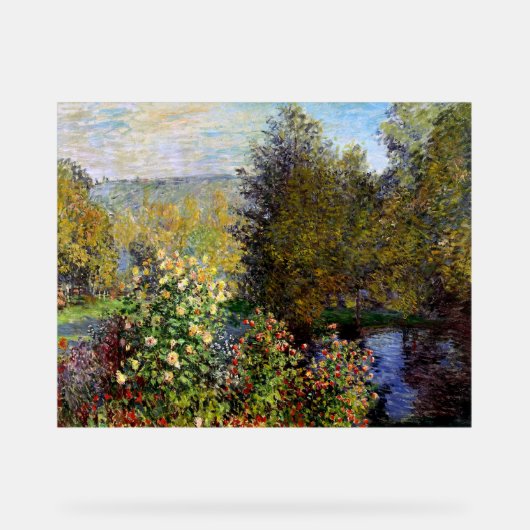 Monet - A Corner of the Garden at Montgeron アクリルサイン (正面)