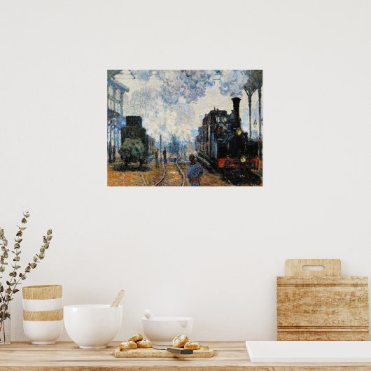 Monet - Arrival of the Normandy Train, ポスター (キッチン)