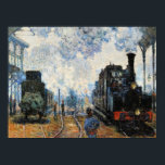 Monet - Arrival of the Normandy Train, ポスター<br><div class="desc">Arrival of the Normandy Train,  famous painting by Claude Monet</div>