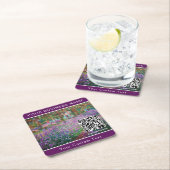 Monet - Artist's Garden at Giverny - QR Code スクエアペーパーコースター (インサイチュ)