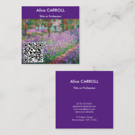 Monet - Artist's Garden at Giverny - QR Code スクエア名刺