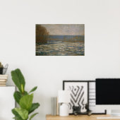 Monet - Bennecourtでセーヌ川で氷が砕ける ポスター (ホームオフィス)