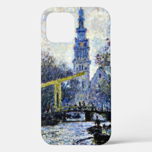 Monet - Canal in Amsterdam, iPhone 12 Proケース
