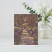 Monet, Claude Gartenweg 1902テクニック?l auf Lein ポストカード (スタンド正面)