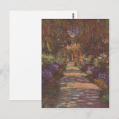 Monet, Claude Gartenweg 1902テクニック?l auf Lein ポストカード (正面/裏面)