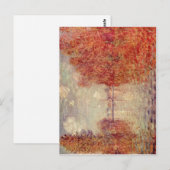 Monet, Claude Herbst in Argenteuil 1873テクニック ポストカード (正面/裏面)