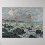 Monet - Fishing Nets At Pourville ポスター<br><div class="desc">Fishing Nets At Pourville by Claude Monet. For more poster-ready images from Zedign Art Series Book 3 "Claude Monet - Paintings & Drawings  Vol 2",  visit https://books.zedign.com/zas/3.html</div>