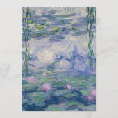 Monet Floral Arch Elegant Wedding Water Lilies  招待状 (裏面)
