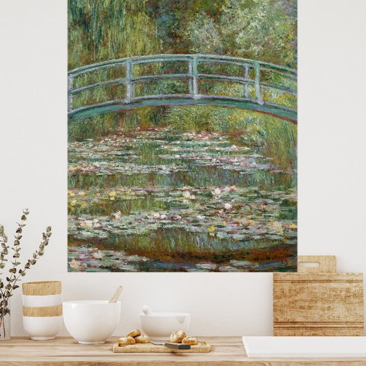 Monet, garden, classic painting ポスター (キッチン)